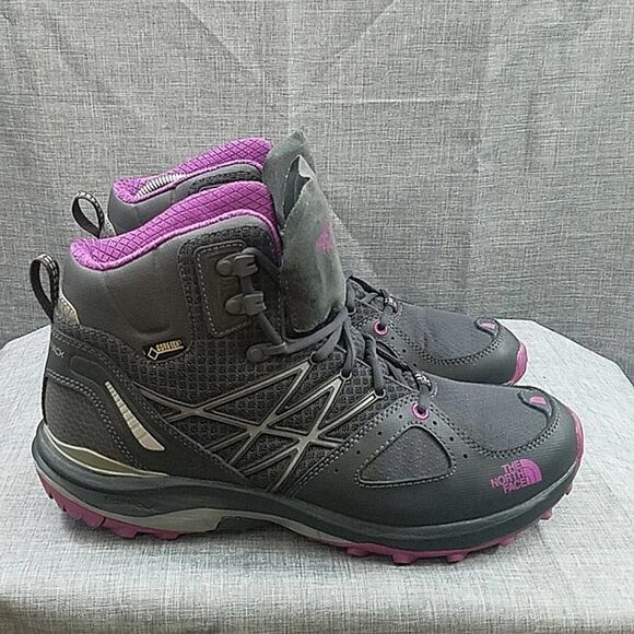 The North Face Hiking Boots Ultra Fastpack Gray Purple Goretex Vibram sz 10 - Picture 5 of 14